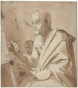 Maler til sit staffeli af Gerrit Pietersz. Sweelink