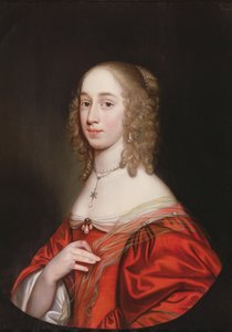 Et portræt af en adelskvinde, halv længde, 1649