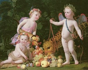 En Allegory of Peace and Plenty, 1629 af Gerrit van Honthorst