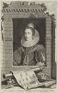 Portræt af Elizabeth Stuart, dronning af Bøhmen af Gerrit van Honthorst