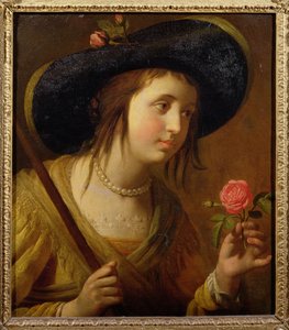 Prinsesse Sophia af Bøhmen (1630-1714), mor til George I som hyrdinde af Gerrit van Honthorst