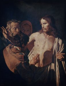 The Incredulity of Saint Thomas, ca. 1620 (olie på lærred) af Gerrit van Honthorst