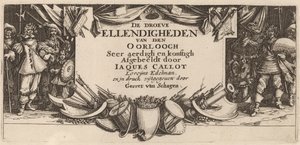 Titel side af Gerrit van Schagen after Jacques Callot