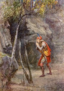 William Shakespeares skuespil: Cymbeline (farvelitografi) af Gertrude E. Demain (after) Hammond