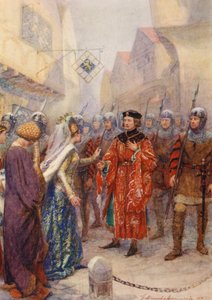 William Shakespeares skuespil: Richard II (farvelitografi) af Gertrude E. Demain (after) Hammond