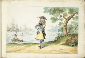 Moses ter Borch på den engelske kyst af Gesina ter Borch (signed by artist)