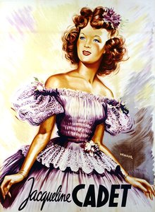 Jacqueline Cadet plakat (farve litho) af Geza Vandor