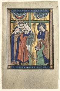 Miniature udskåret fra "Potocki Psalter": Aflejringen af Gherardo Starnina