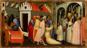 Sankt Hugh af Lincoln eksorciserer en mand besat af djævelen, 1404-1407
