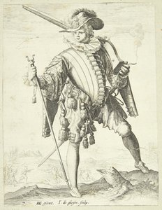 Soldat med hagebøsse (arkebuse)