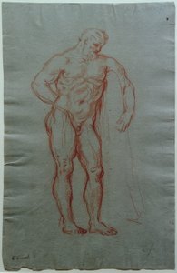 Studer efter figuren af ​​Farnese Hercules