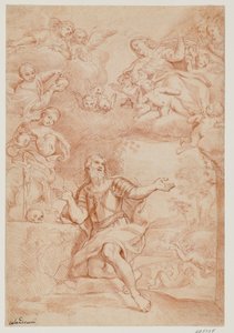 Madonnaen og to kvinder (de tre Marys) dukker op i et syn til St. William af Aquitaine