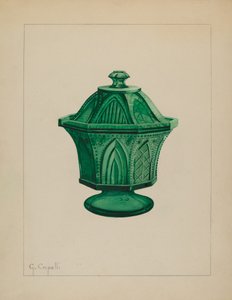 sukkerskål, ca. 1937. af Giacinto Capelli