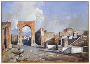 Italien, Udgravninger af Pompeji af Giacinto Gigante