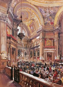 Kapellet i St. Gennaro i katedralen i Napoli, af Giacinto the Giant (1806-1876), tempera.
