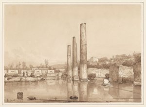 Udsigt over ruinerne i Pompeji af Giacinto Gigante