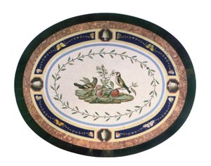 Mikromosaik bordplade, Rom, slutningen af det 18. århundrede (mosaik, ormolu-monteret ibenholt og satintræ) af Giacomo (attr. to) Raffaelli