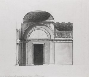 Skabsdesign til hertugen af Serracapriola i Petersborg af Giacomo Antonio Domenico Quarenghi
