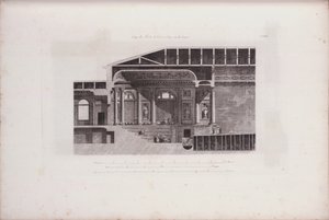 Tværsnit af Eremitageteatrets auditorium, 1783