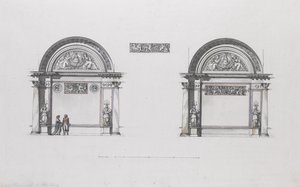 Design til Sheremetev-paladset, Ostankino, ca. 1796 af Giacomo Antonio Domenico Quarenghi