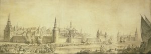 Panoramaudsigt over Moskva Kreml i slutningen af det 18. århundrede, slutningen af 1790