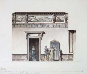 Pavlovsk-paladset. Design til omklædningsrummet, slutningen af 1790