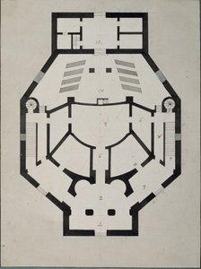 Ovenpå plantegning af Giacomo Antonio Domenico Quarenghi