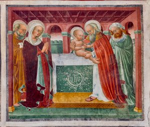 Præsentation af Jesus i templet, detalje fra Jesu liv