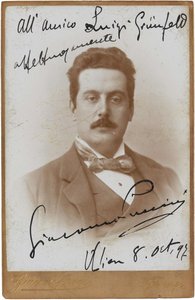 Portræt af komponisten Giacomo Puccini 1858-1924, 1897.