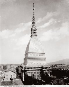 Udsigt over den Antonellianske Muldvarp i Torino, ca. 1890 af Giacomo Brogi