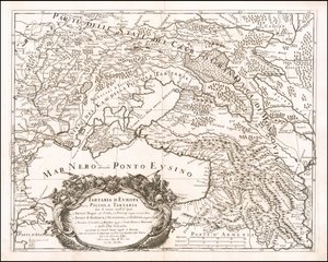 Kort over Lille Tartariet fra 1684 af Giacomo Cantelli da Vignola af Giacomo Cantelli