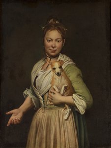 En kvinde med en hund, 1740