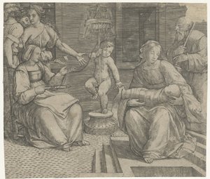 Hellig Familie med Elisabeth og Johannes Døberen
