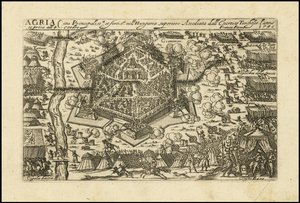 Agria - Hovedstad og befæstet by i Øvre Ungarn Belejret af den tyrkiske Cyssereite i år 1596 af Giacomo Franco