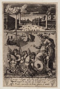 Udsigt over Markuspladsen, Venedig (gravering)