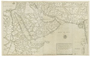 Kort over Indien og Sydøstasien; Tredje del, tegning af Asien, 1561 af Giacomo Gastaldi