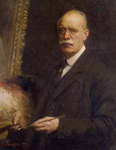 Selvportræt, af Giacomo Grosso (1860-1938), olie på lærred, 84x66 cm