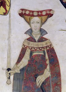 De ni værdige og de ni værdige kvinder, detalje af Hippolyte, 1418-30
