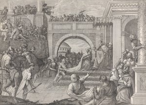 Doge Enrico Dandolo kroner Baldovino til den første kejser af det latinske imperium Constanti..., 1745-94. af Giacomo Leonardis