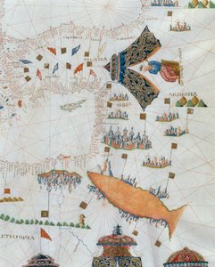 Et søkort, detalje af Gran Turco, 1564