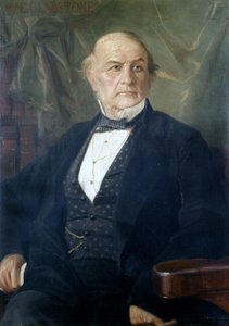 Portræt af William Ewart Gladstone. Britisk politiker (1809 til 1898). Maleri af Mantegazza. Risorgimento-museet i Milano