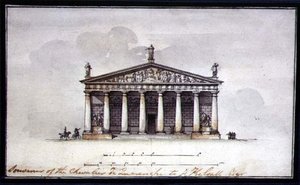 Højde af Ridestalden ved Tsarskoye Selo af Giacomo Quarenghi