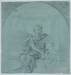 Design til Allegory of Painting af Giacomo Zampa