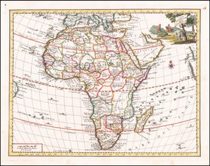 1740-kort over Afrika af Giambattista Albrizzi af Giambattista Albrizzi