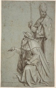Sankt Hieronymus og Sankt Augustin / Ambrosius af Giambattista Moroni