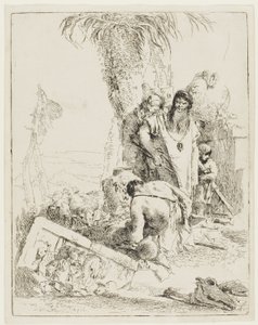 En hyrde med to tryllekunstnere, fra Scherzi af Giambattista Tiepolo