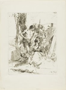 Opdagelsen af Punchinellos grav fra Scherzi af Giambattista Tiepolo