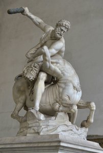 Herkules i kampen mod kentauren Nessus af (after) Giambologna