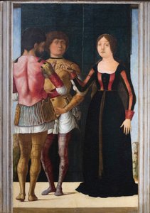 Brutus, Lucretia og Collatinus, ca. 1490 (olie og tempera på panel) af Gian Francesco de
