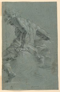 Undersøgelse af Hermes, forberedende undersøgelse til giganternes fald, loftfresco på Palazzo Moroni, Bergamo af Gian Giacomo Barbelli
